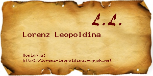Lorenz Leopoldina névjegykártya
